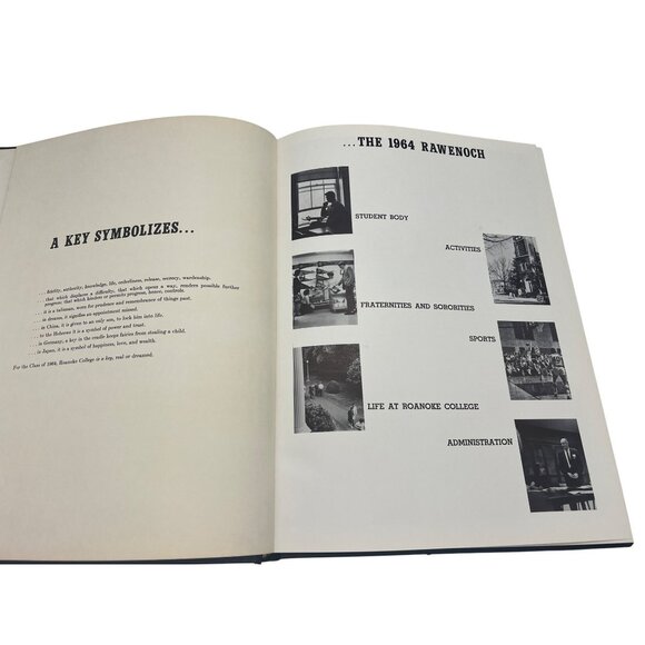 Roanoke College 1964 Rawenoch Yearbook Hardcover Vintage Ads Virginia - Picture 3 of 9